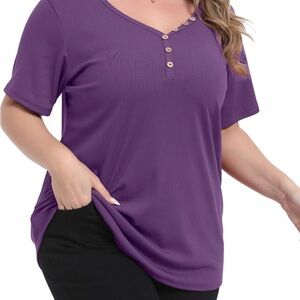 Purple Polo Short Sleeve Relaxed T-Shirt
